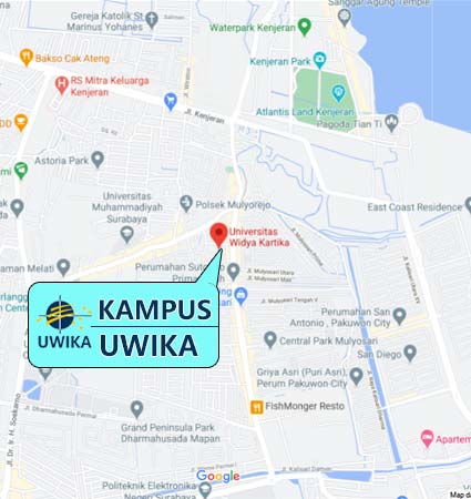 Lokasi Kampus Universitas Widya Kartika Surabaya Nomor